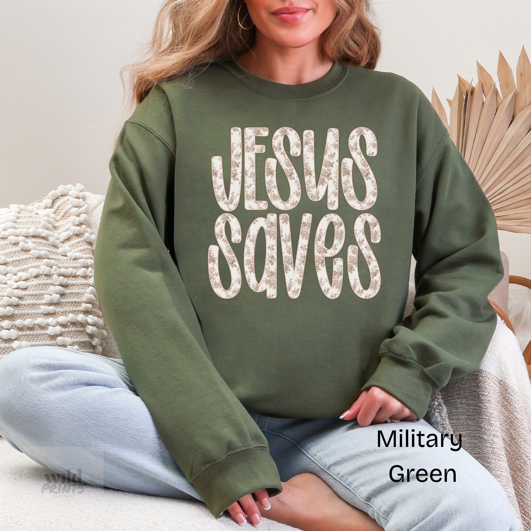 JESUS SAVES Crewneck