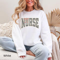 NURSE Polka Dot Pink Bow Gildan Crewneck Sweatshirt