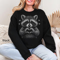 Raccoon Heart Hands Gildan Crewneck Sweatshirt
