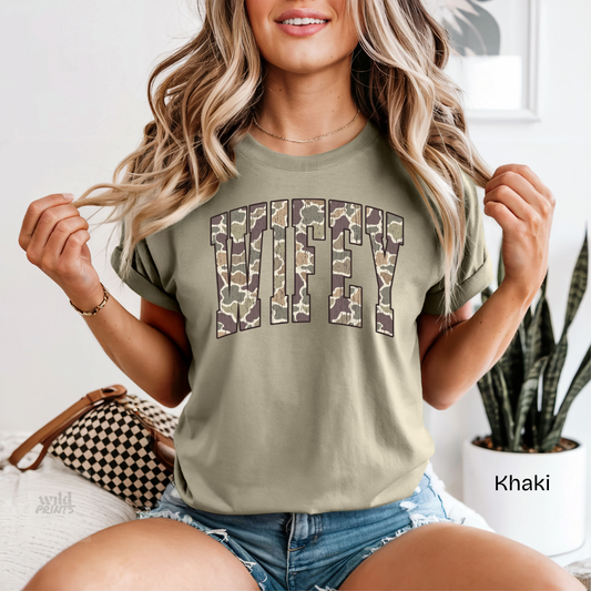 WIFEY Camo Comfort Colors Shirt