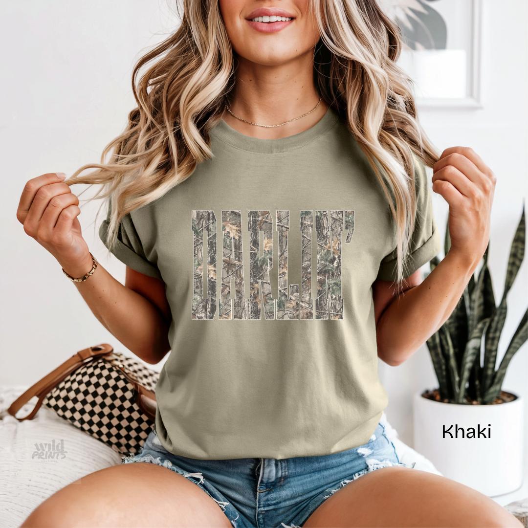 DARLIN' Camo Comfort Colors T-Shirt