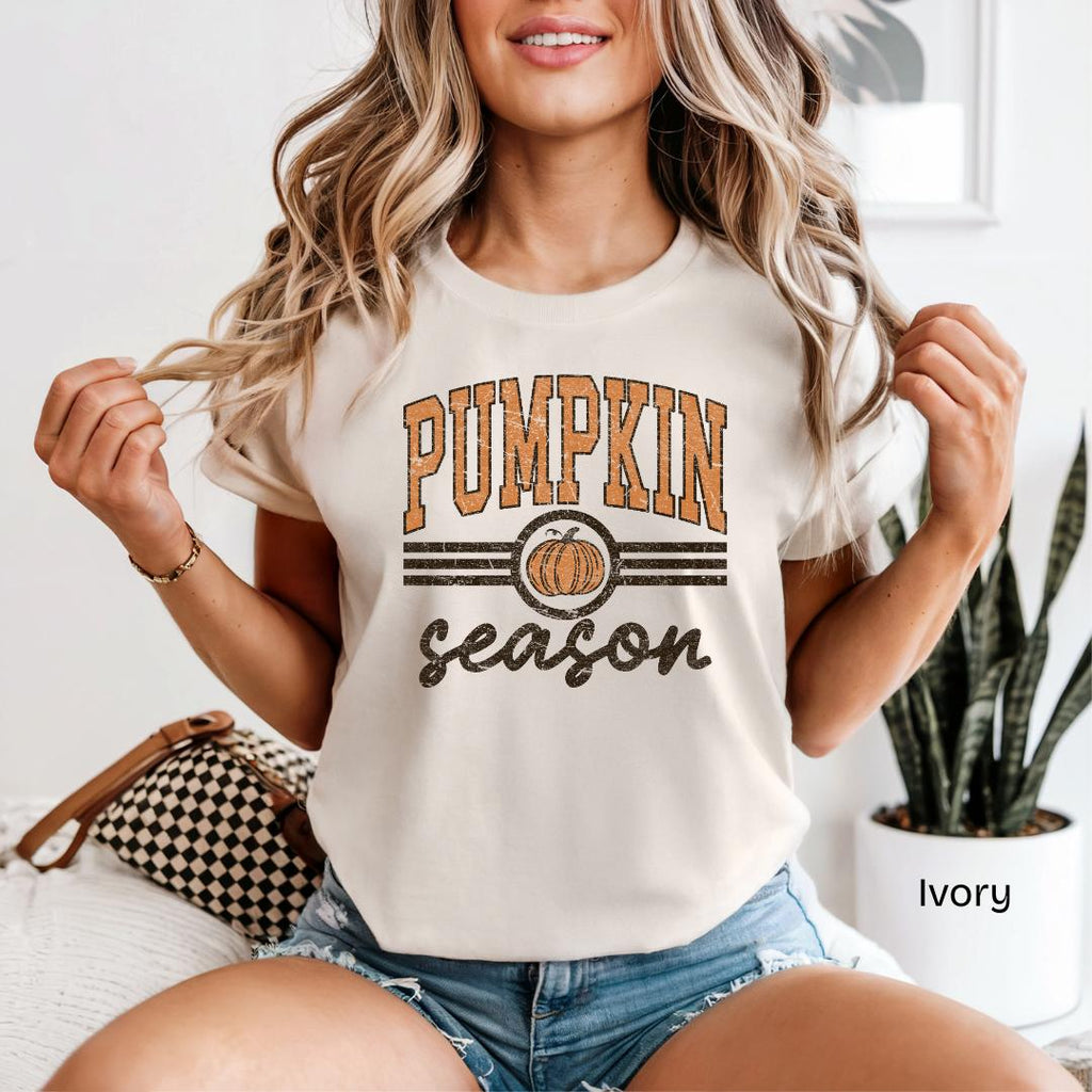 Pumpkin Season Varsity Comfort Colors T-Shirt