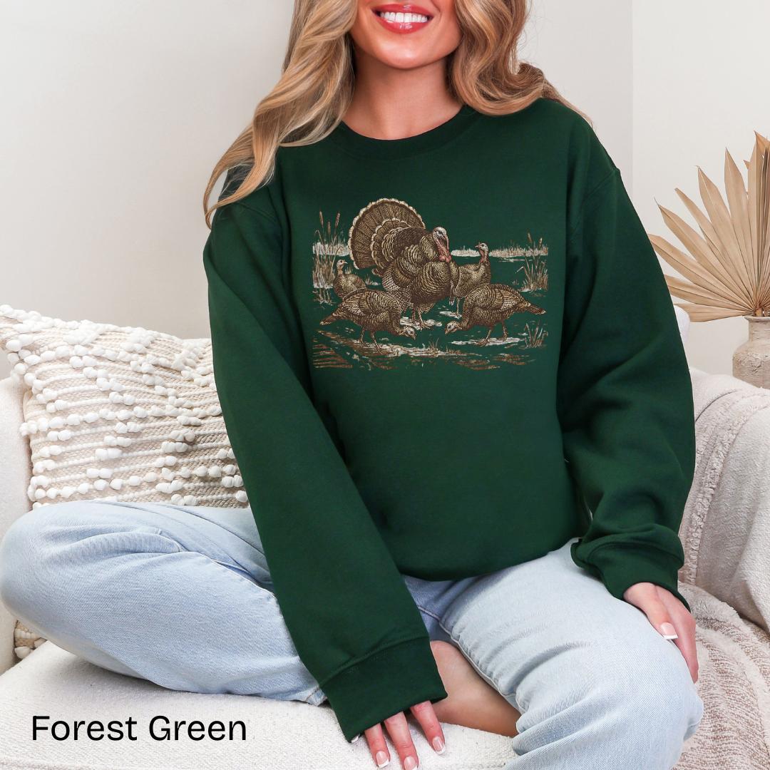Vintage Wild Turkey Gildan Crewneck Sweatshirt