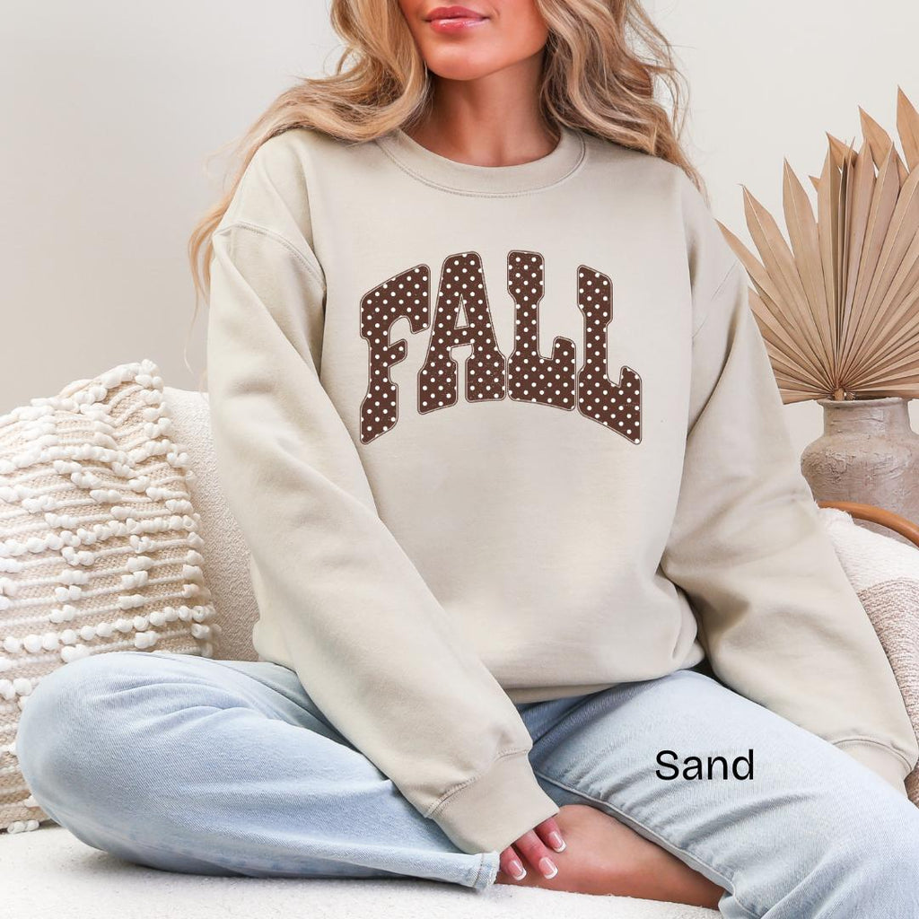 FALL Polka Dot Gildan Crewneck Sweatshirt