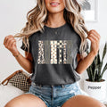 AUNTIE Leopard Checkered Patchwork Comfort Colors T-Shirt
