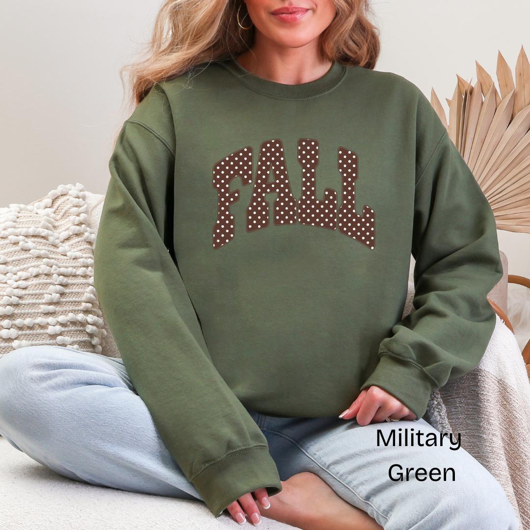 FALL Polka Dot Gildan Crewneck Sweatshirt