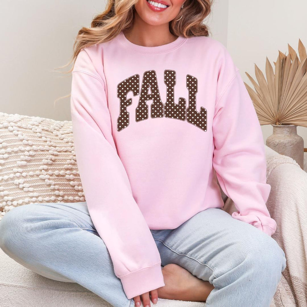 FALL Polka Dot Gildan Crewneck Sweatshirt