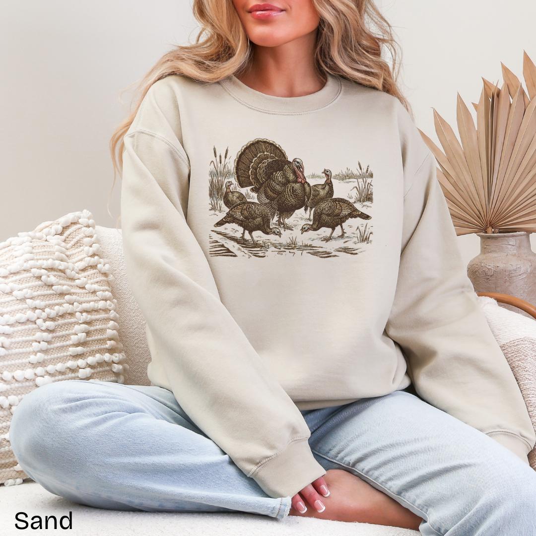 Vintage Wild Turkey Gildan Crewneck Sweatshirt