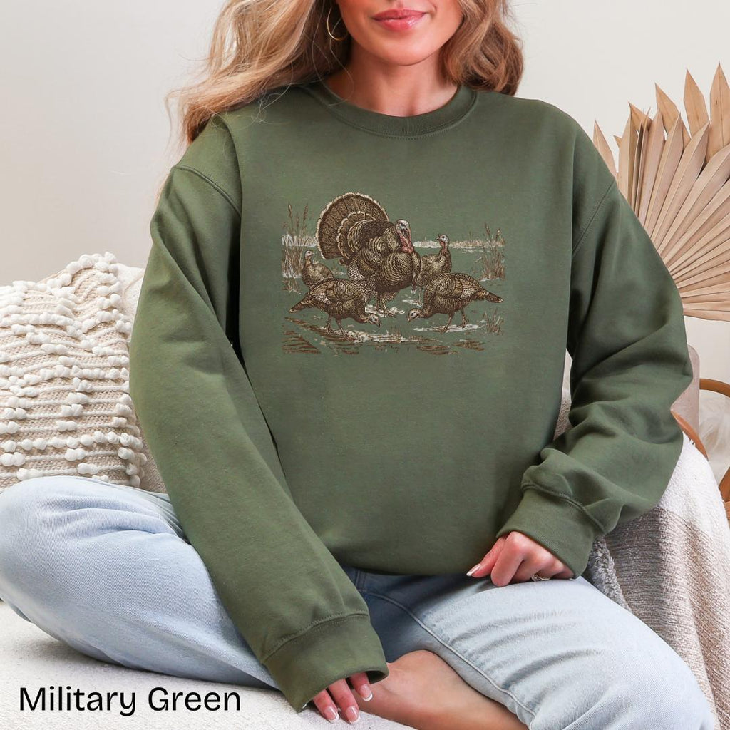 Vintage Wild Turkey Gildan Crewneck Sweatshirt