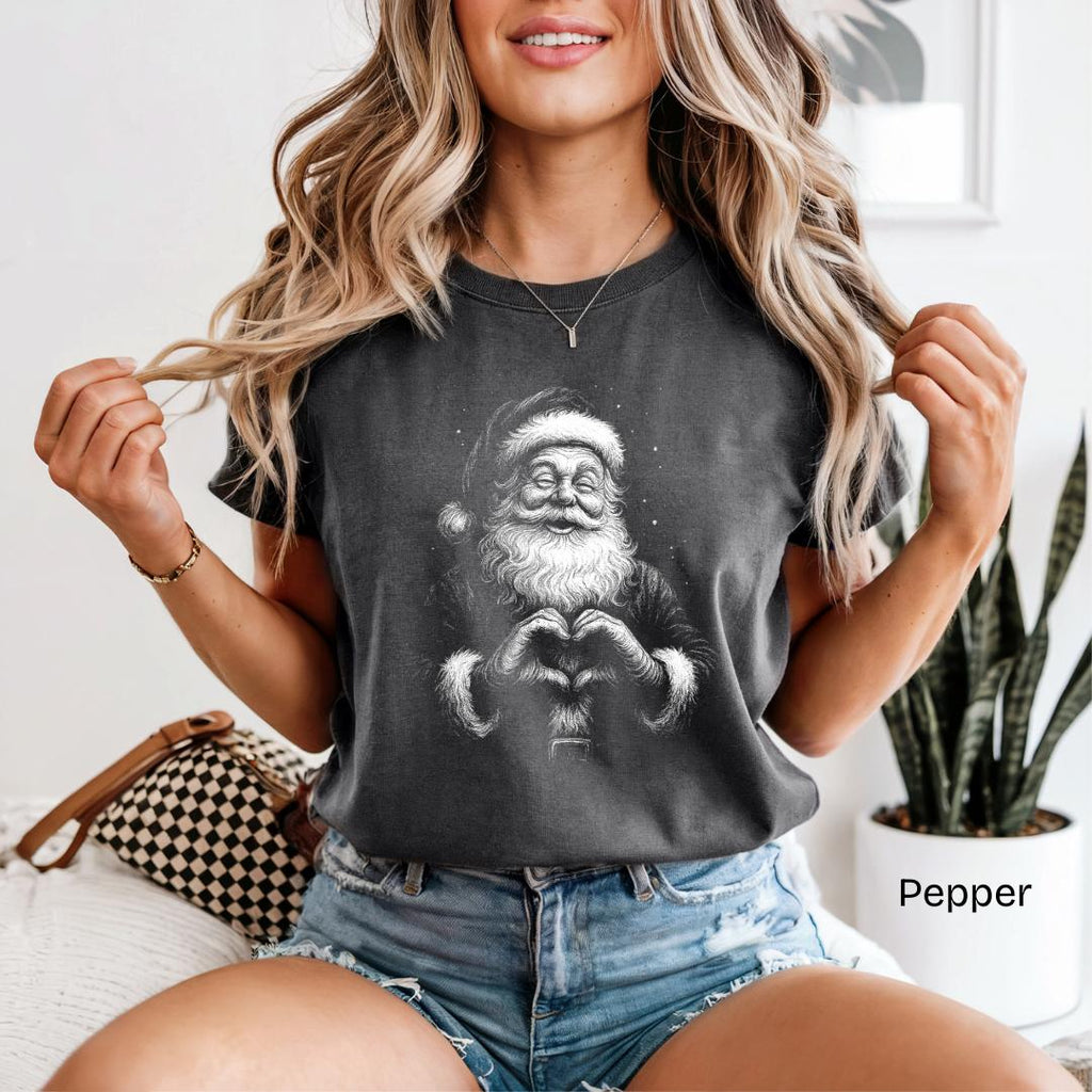 Santa Heart Hands Comfort Colors T-Shirt