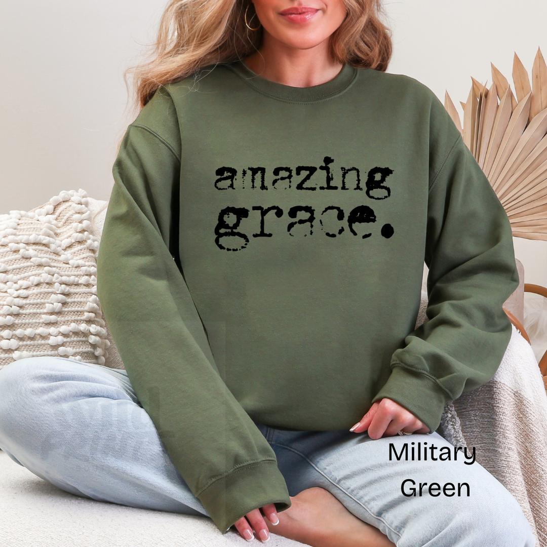 Amazing Grace Gildan Crewneck Sweatshirt