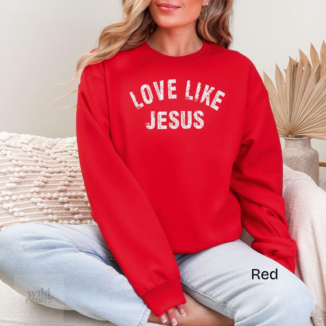 Love Like Jesus Gildan Crewneck Sweatshirt