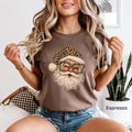 Santa Leopard Glasses Comfort Colors T-Shirt
